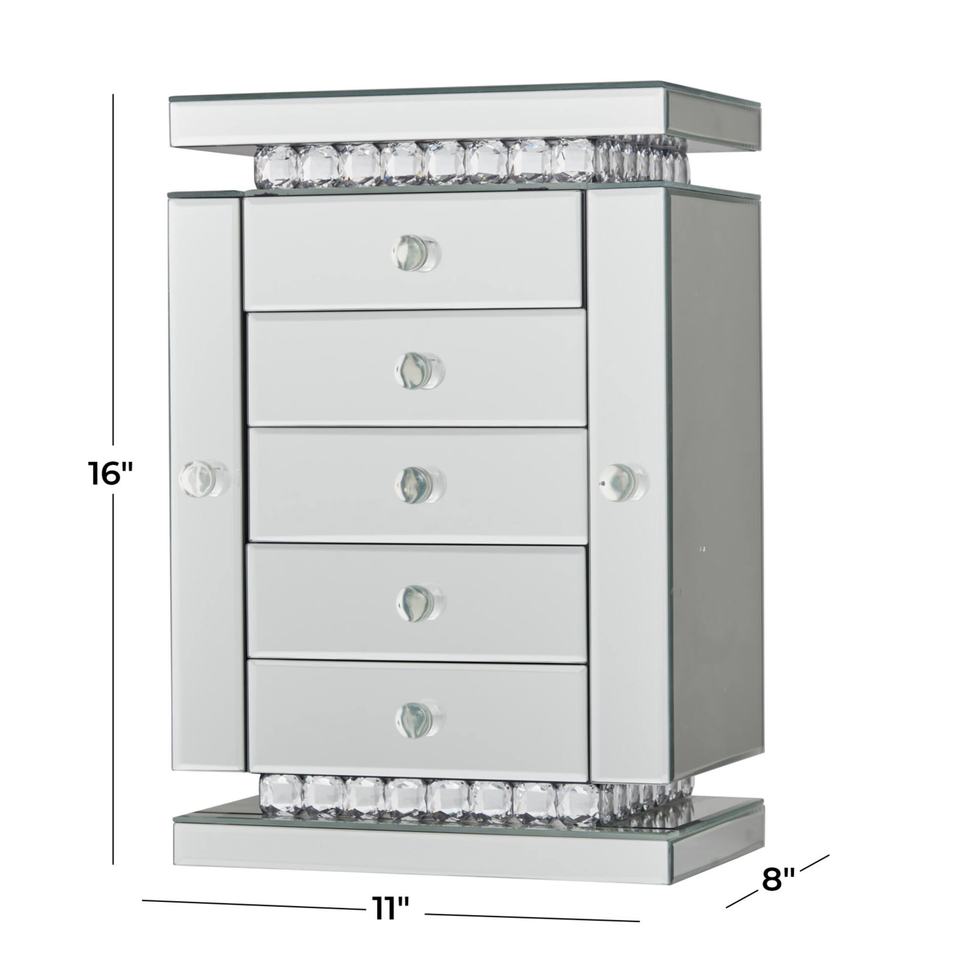 Silver Glam Jewelry Box